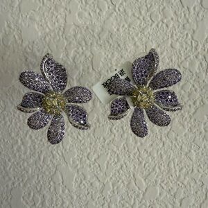 Women’s purple and yellow floral Earrings